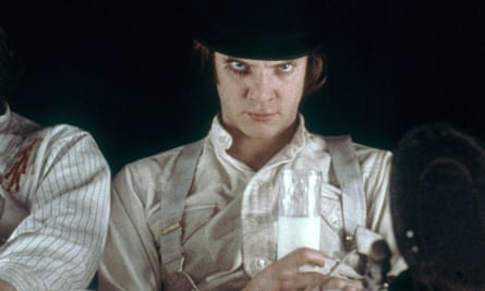 Malcolm McDowell as Alex in A Clockwork Orange.