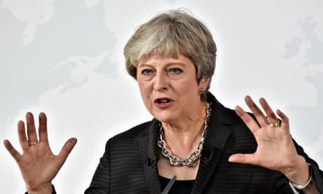 Theresa May speaking in Florence