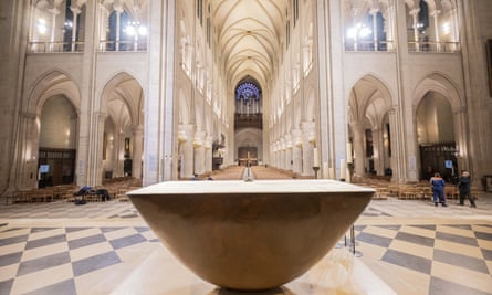 The new altar at Notre Dame designed by Guillaume Bardet.