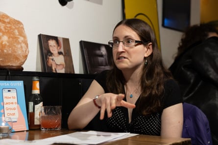 Louisa at the restaurant table