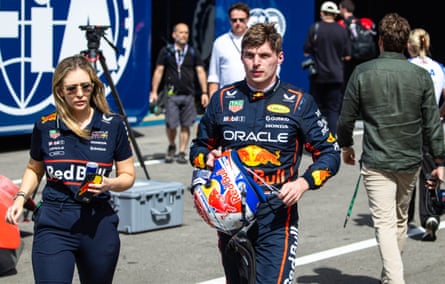 Max Verstappen pictured in the paddock at the Spanish Grand Prix on Sunday.