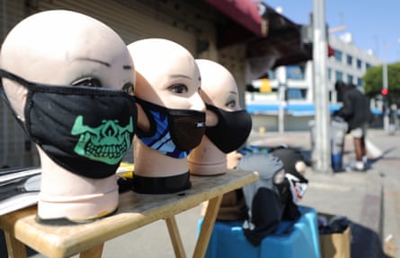Face masks for sale in Los Angeles, California.