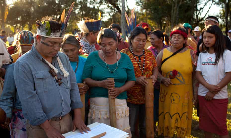A summit of Guarani-Kaiowá leaders