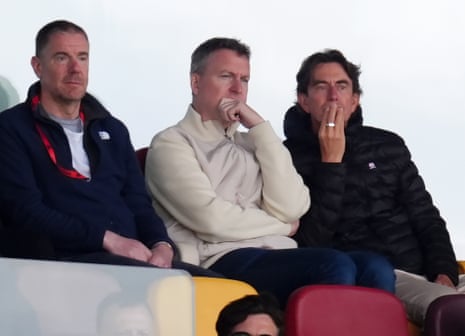 Row Z? Former Brentford and Tottenham manger Thomas Frank in the stands.