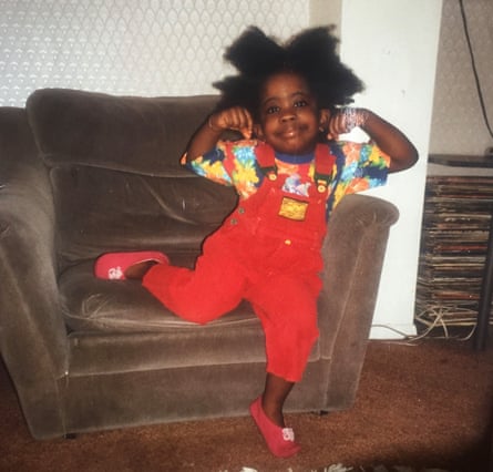 Full of promise: Stephanie Yeboah at home circa 1992, as a happy three-year-old.