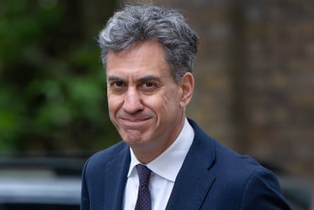 Ed Milband arriving in Downing Street