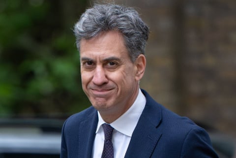 Ed Milband arriving in Downing Street