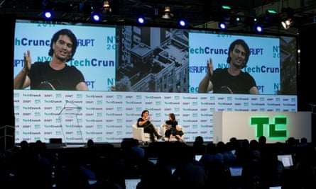 Adam Neumann at the TechCrunch Disrupt event in Manhattan, May 2017.