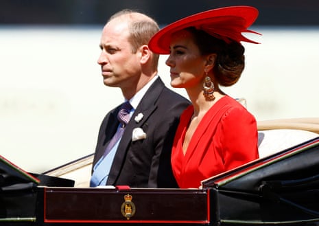 The Prince and Princess of Wales during the royal procession at Royal Ascot in 2023.