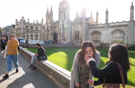 Tourists visit Cambridge