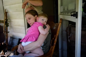 Deana Lucion, six months pregnant with her third child.