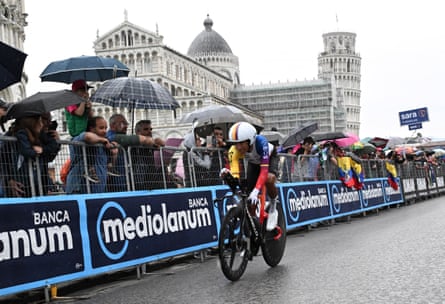 Ineos Grenadiers’s Egan Bernal in Pisa
