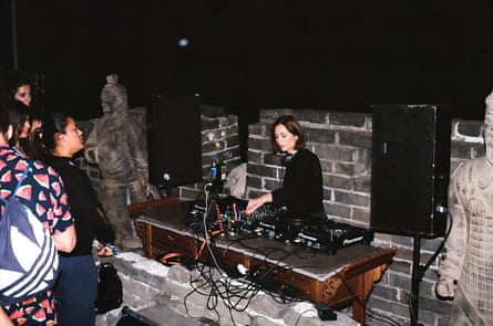 Nina Kraviz DJing on the Great Wall of China in 2018