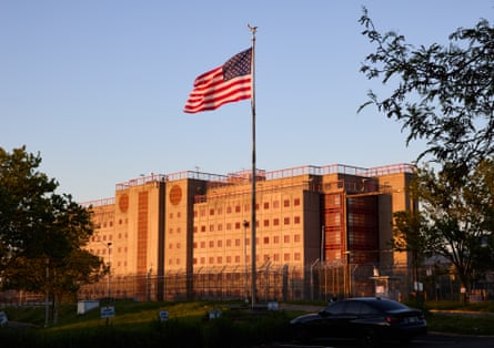 Watching Game 1 of the 2026 NBA finals between the New York Knicks and San Antonio Spurs on Rikers Island, East Elmhurst, New York, on 3 June 2026.