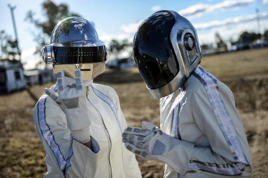 Daft Punk fans in costume