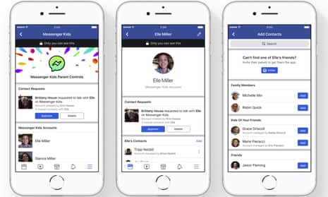 Facebook’s new messenger app for children.