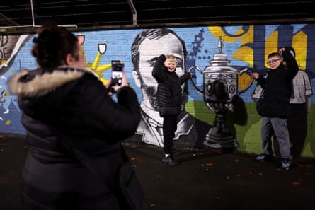 Fans of Preston airs for a photograph extracurricular nan stadium anterior to nan Championship lucifer against Sheffield United astatine Deepdale