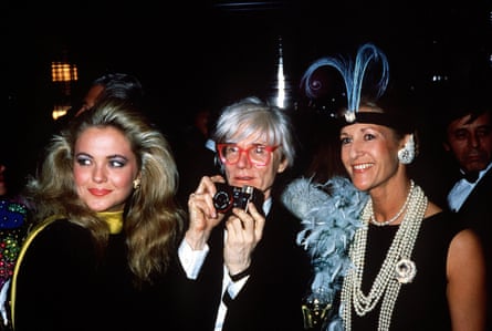 Andy Warhol and friends at a party