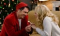 Saturday Night Live - Season 43<br>SATURDAY NIGHT LIVE -- Episode 1733 -- Pictured: (l-r) James Franco, Kate McKinnon during “Hallmark Channel Christmas Promo” on Saturday, December 9, 2017 -- (Photo by: Kailey Fellows/NBC/NBCU Photo Bank via Getty Images)