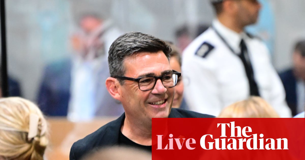 Andy Burnham arrives at Makerfield byelection count as Labour confident of beating Reform – UK politics live