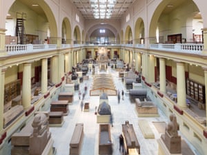 Museum main hallway afloat of artifacts