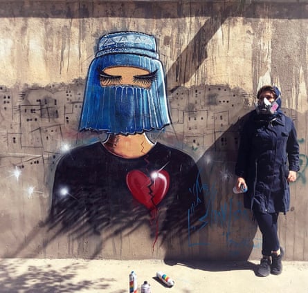 Graffiti artist Shamsia Hassani, who is now living in exile.