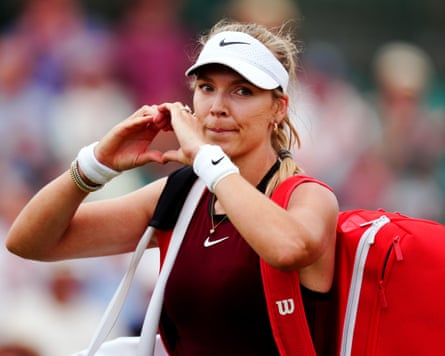 Katie Boulter acknowledges the crowd in Nottingham following her defeat by McCartney Kessler
