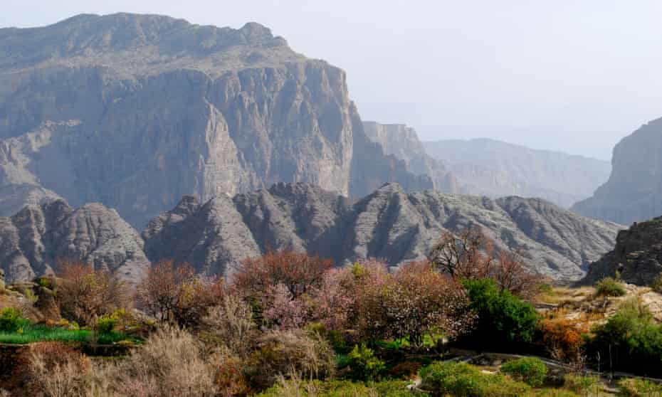 Jebel Akhdar, a mountain range in the north of the gulf state of Oman.