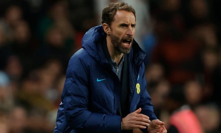 Gareth Southgate exhorts his England team against Italy.