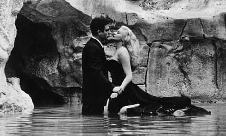 Dreamlike … Marcello Mastroianni and Anita Ekberg in the Trevi fountain.