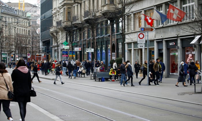 The Bahnhofstrasse street in Zurich