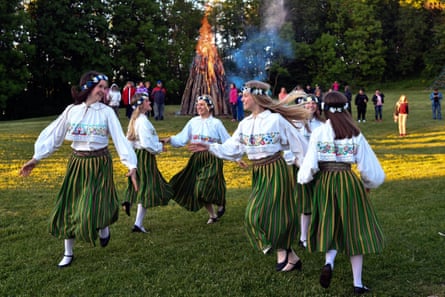 Midsummer celebrations in Sinimäe, Estonia.
