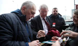 Sir Alex Ferguson arrives in Sheffield.