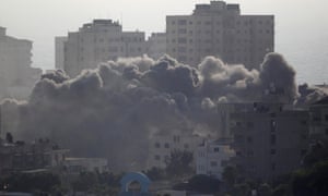 Smoke following Israeli strike on Gaza City