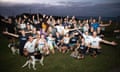 Coogee Run Club after running from Coogee to Clovelly as dawn breaks.