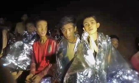 This grab from the second video of the missing boys shows them calmly introducing themselves to the camera.
