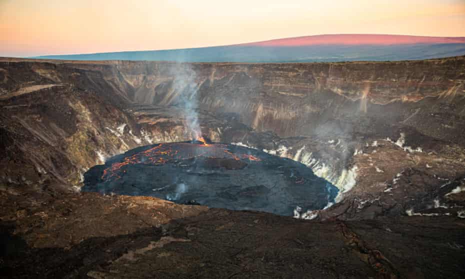 An October picture of the lava lake from the Kilauea volcano. The accident reportedly occurred on Sunday evening.