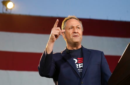 Emhoff at a campaign rally in October in Denver.