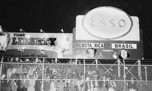 The electronic scoreboard at San Joséâs former national stadium records the final score back in March 1960