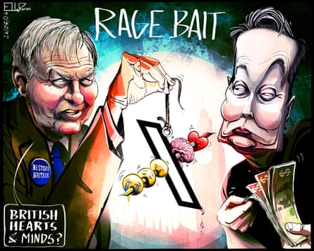 Ella Baron on Rupert Lowe’s earnings from X – cartoon