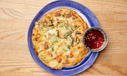 « Ça croque délicieusement » : pajeon de fruits de mer.