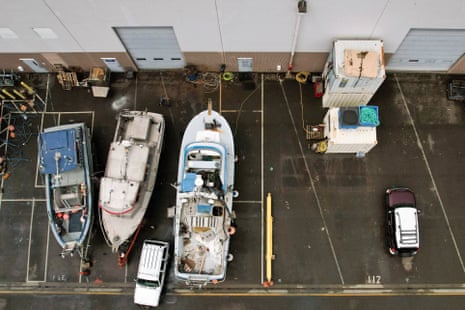 A door with signage removed is seen at OceanGate headquarters at the Waterfront Building within the Port of Everett complex in Everett, Washington, US.