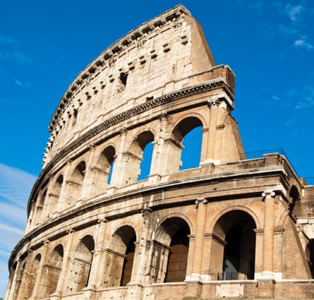 Road to ruins … the colosseum in Rome.