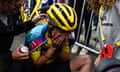 Katarzyna Niewiadoma is overcome by emotion after conquering Alpe d’Huez to win the Tour de France Femmes by just four seconds.