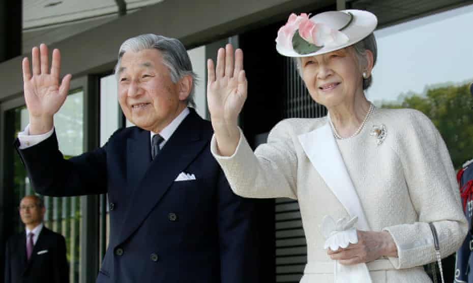 Japan’s Emperor Akihito and Empress Michiko at a welcoming ceremony for Barack Obama in 2014.