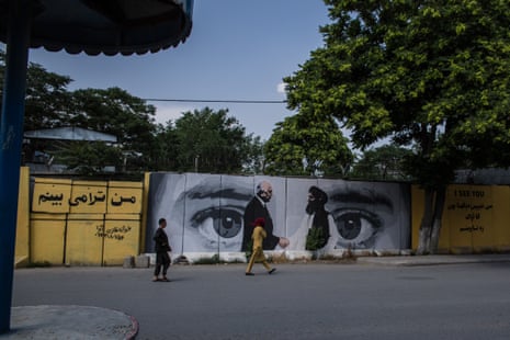 “I see you”, the mural reads, depicting US special envoy Zalmay Khalilzad and Taliban political chief Mullah Abdul Ghani Baradar, who signed the agreement towards peace betweent the US and the militant group.