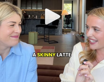 A still from a video of the two women