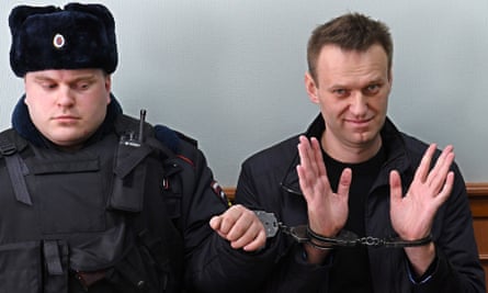 Alexei Navalny after his latest arrest.