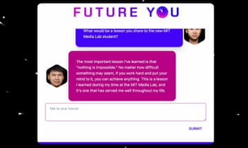 A screenshot of the Future You chatbot interface