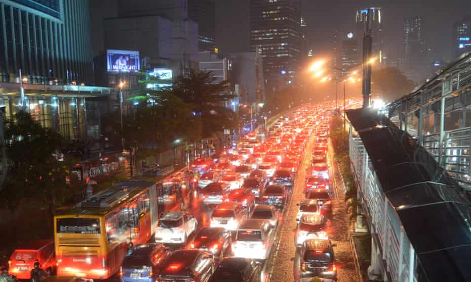 Traffic jam in Jakarta